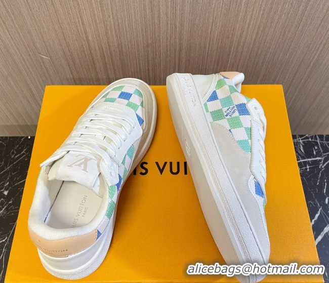 Low Price Louis Vuitton LV Stadium Sneakers in Damier Canvas Green 608045