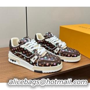 Best Product Louis Vuitton LV Trainer Sneakers Monogram-printed Leather Brown 611002