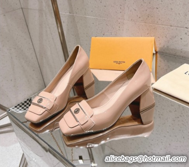 Best Price Louis Vuitton Moonlight Pumps 4.5cm in Patent Leather Light Pink 611004