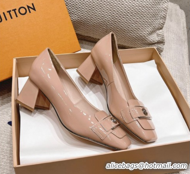 Best Price Louis Vuitton Moonlight Pumps 4.5cm in Patent Leather Light Pink 611004