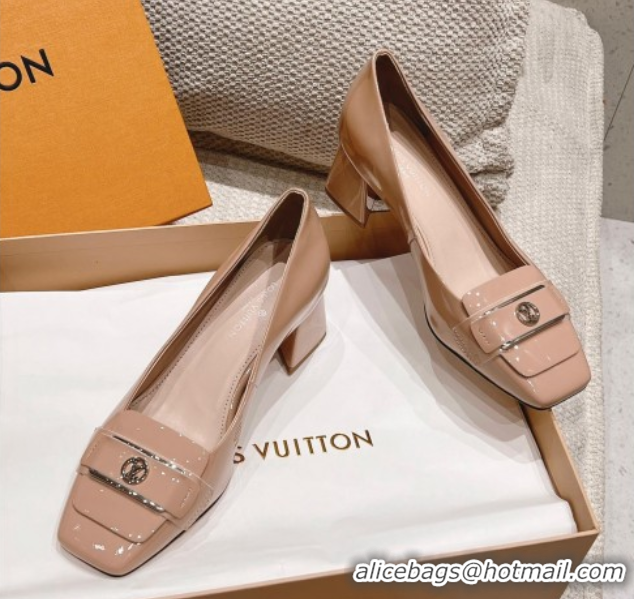 Best Price Louis Vuitton Moonlight Pumps 4.5cm in Patent Leather Light Pink 611004