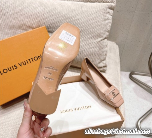 Best Price Louis Vuitton Moonlight Pumps 4.5cm in Patent Leather Light Pink 611004