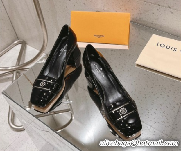 Trendy Design Louis Vuitton Moonlight Pumps 4.5cm in Patent Leather Black 611005