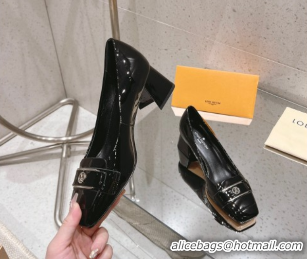 Trendy Design Louis Vuitton Moonlight Pumps 4.5cm in Patent Leather Black 611005