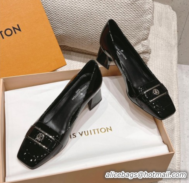 Trendy Design Louis Vuitton Moonlight Pumps 4.5cm in Patent Leather Black 611005