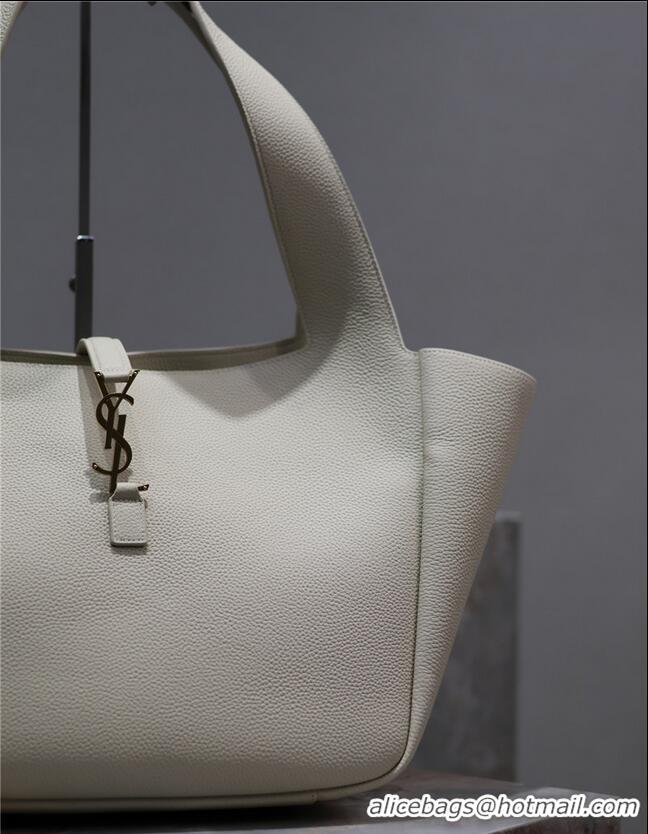 Buy Grade SAINT LAURENT BEA Shoulder Bag IN GRAINED LEATHER BEA 763435 White