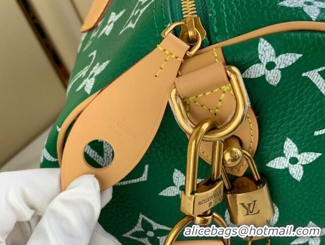 Traditional Specials Louis Vuitton RUNWAY Speedy P9 Bandouliere 40 Bag in Soft Calfskin M24417 Green 2024