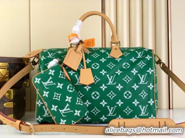 Traditional Specials Louis Vuitton RUNWAY Speedy P9 Bandouliere 40 Bag in Soft Calfskin M24417 Green 2024