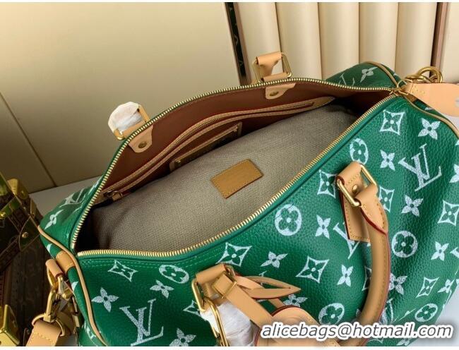 Traditional Specials Louis Vuitton RUNWAY Speedy P9 Bandouliere 40 Bag in Soft Calfskin M24417 Green 2024