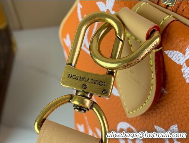 Big Discount Louis Vuitton RUNWAY Speedy P9 Bandouliere 40 Bag in Soft Calfskin M24421 Orange 2024