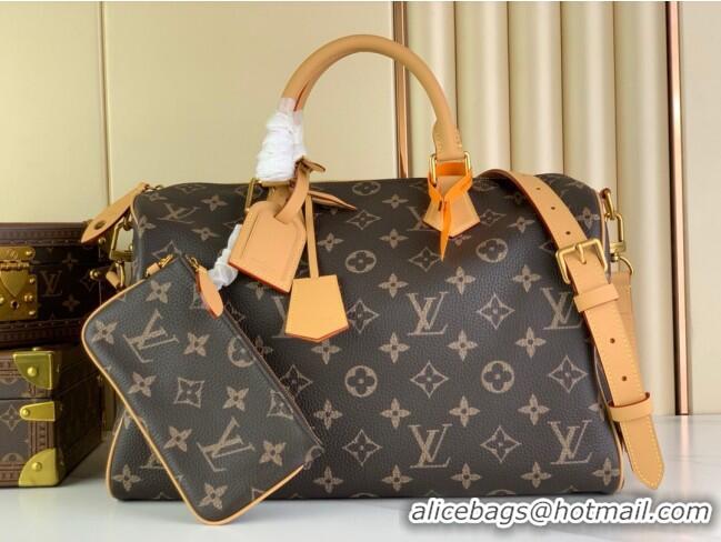 Top Quality Louis Vuitton RUNWAY Speedy P9 Bandouliere 40 Bag in Soft Calfskin M24422 Brown 2024