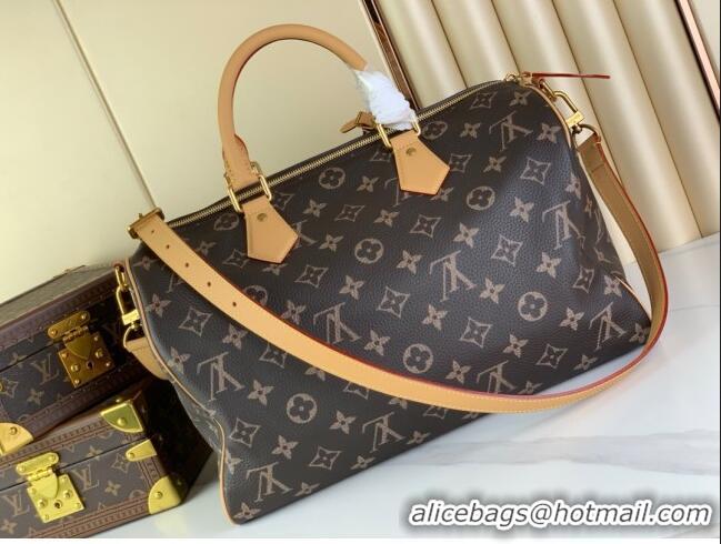 Top Quality Louis Vuitton RUNWAY Speedy P9 Bandouliere 40 Bag in Soft Calfskin M24422 Brown 2024