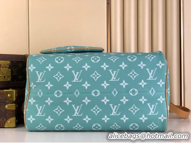 Buy Cheap Louis Vuitton RUNWAY Speedy P9 Bandouliere 40 Bag in Soft Calfskin M24419 Macaron Blue 2024 