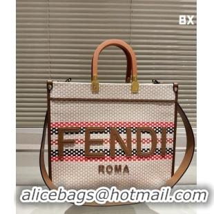 Reasonable Price Fendi Sunshine Medium Tote Bag in Staw 0618 Clay Brown 2024