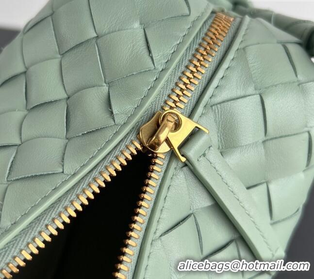 Promotional Bottega Veneta Small Loop Cross-Body Bag in Intrecciato Leather 796615 New sauge Green 2024