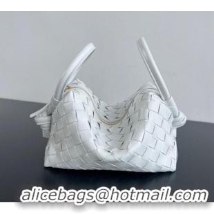 Promotional Bottega Veneta Small Loop Cross-Body Bag in Intrecciato Leather 796615 White 2024