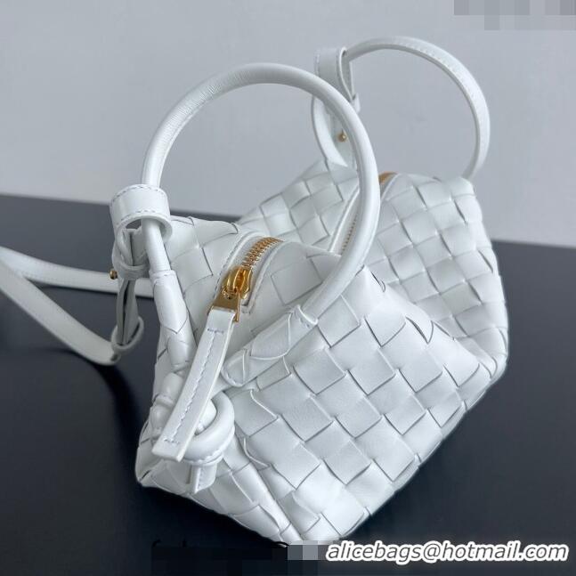 Promotional Bottega Veneta Small Loop Cross-Body Bag in Intrecciato Leather 796615 White 2024