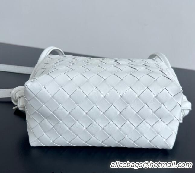 Promotional Bottega Veneta Small Loop Cross-Body Bag in Intrecciato Leather 796615 White 2024