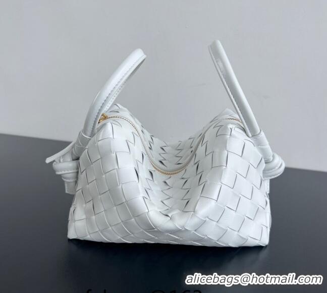 Promotional Bottega Veneta Small Loop Cross-Body Bag in Intrecciato Leather 796615 White 2024