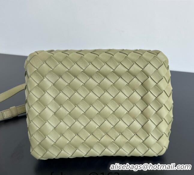 Grade Design Bottega Veneta Small Parachute Shoulder Bag in Intrecciato Leather 796569 Travertine Green 2024