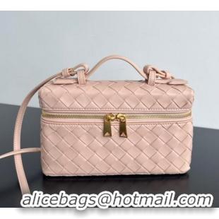 Good Looking Bottega Veneta Bang Bang Vanity Case in Intrecciato Leather 789109 Light Pink 2024