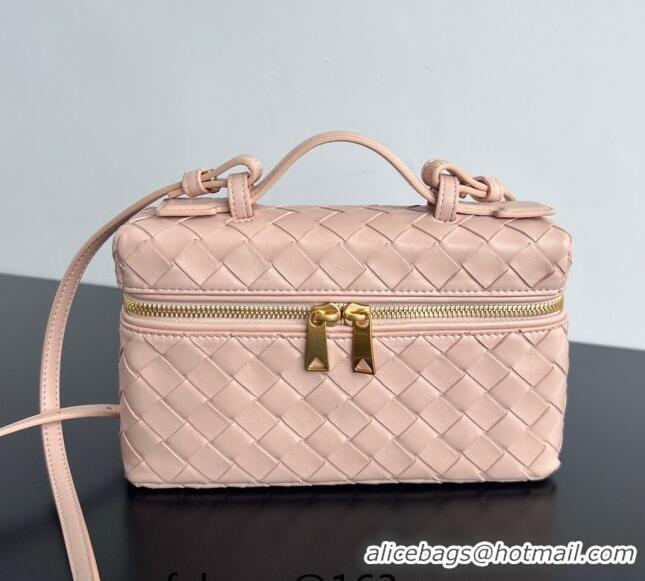 Good Looking Bottega Veneta Bang Bang Vanity Case in Intrecciato Leather 789109 Light Pink 2024