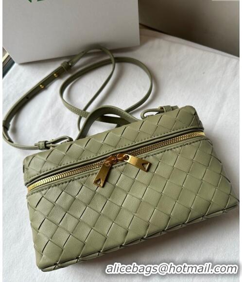 Popular Style Bottega Veneta Bang Bang Vanity Case in Intrecciato Leather 789109 Travertine Green 2024