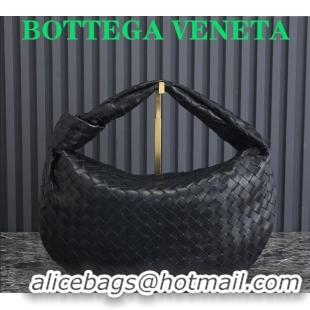 Modern Classic Bottega Veneta Small Jodie Hobo bag in Intrecciato Leather 600261 Black 2024