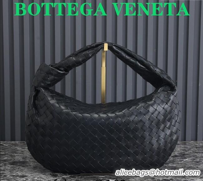 Modern Classic Bottega Veneta Small Jodie Hobo bag in Intrecciato Leather 600261 Black 2024