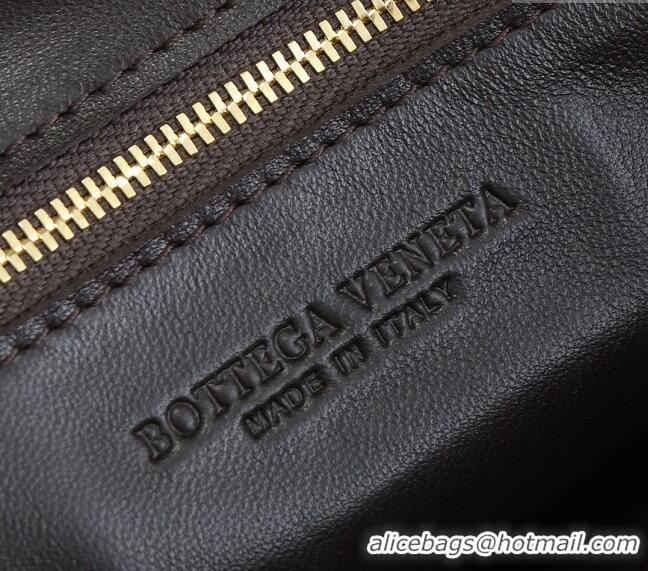 Buy Classic Bottega Veneta Small Jodie Hobo bag in Intrecciato Leather 600261 Dark Brown 2024