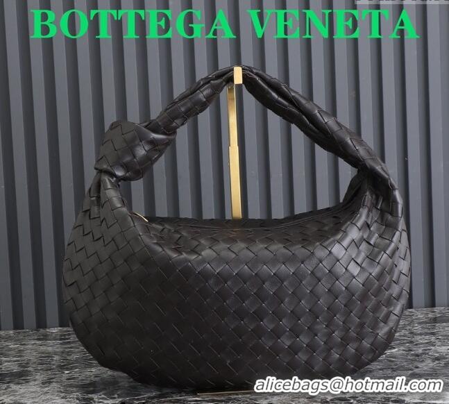 Buy Classic Bottega Veneta Small Jodie Hobo bag in Intrecciato Leather 600261 Dark Brown 2024