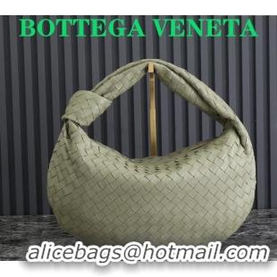 Luxury Cheap Bottega Veneta Small Jodie Hobo bag in Intrecciato Leather 600261 Travertine Green 2024