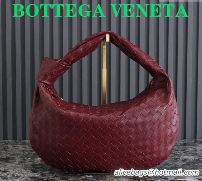 Top Design Bottega Veneta Small Jodie Hobo bag in Intrecciato Leather 600261 Burgundy 2024