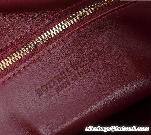 Top Design Bottega Veneta Small Jodie Hobo bag in Intrecciato Leather 600261 Burgundy 2024