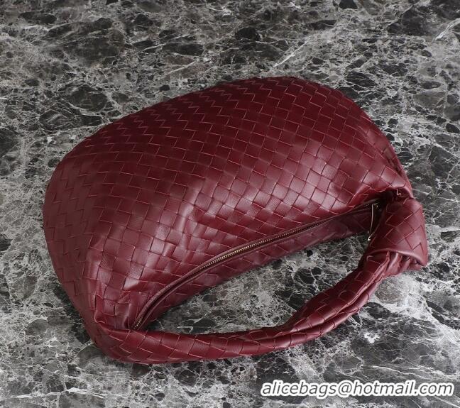 Top Design Bottega Veneta Small Jodie Hobo bag in Intrecciato Leather 600261 Burgundy 2024