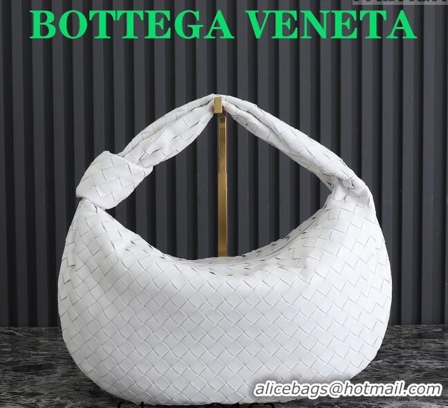 Grade Quality Bottega Veneta Small Jodie Hobo bag in Intrecciato Leather 600261 White 2024