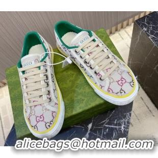 Best Price Gucci Tennis 1977 Strass GG Canvas Low-top Sneakers White 605006