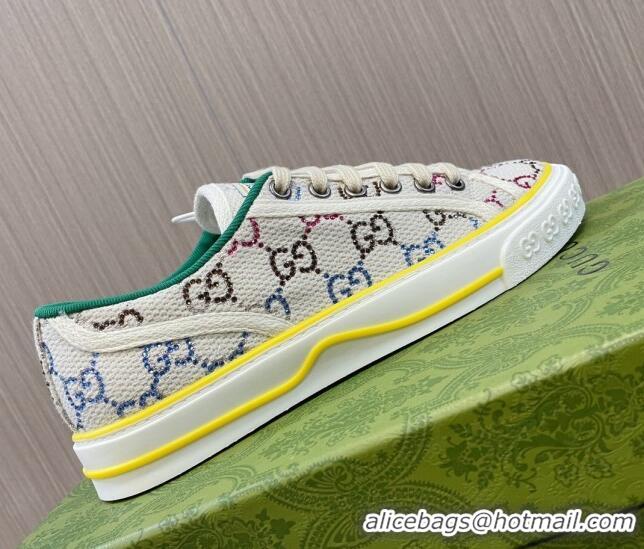 Best Price Gucci Tennis 1977 Strass GG Canvas Low-top Sneakers White 605006