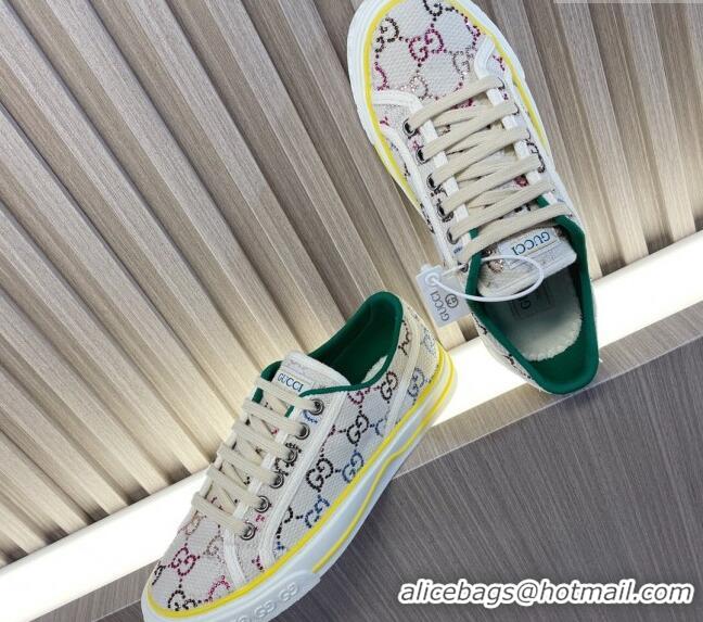 Best Price Gucci Tennis 1977 Strass GG Canvas Low-top Sneakers White 605006