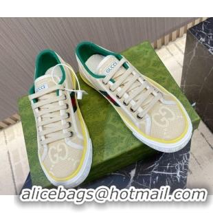 Reasonable Price Gucci Tennis 1977 Maxi GG Canvas Low-top Sneakers Beige 605008