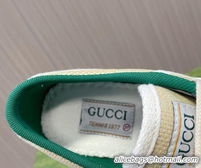 Reasonable Price Gucci Tennis 1977 Maxi GG Canvas Low-top Sneakers Beige 605008