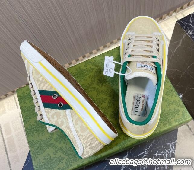 Reasonable Price Gucci Tennis 1977 Maxi GG Canvas Low-top Sneakers Beige 605008