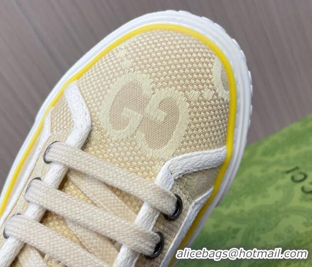 Reasonable Price Gucci Tennis 1977 Maxi GG Canvas Low-top Sneakers Beige 605008