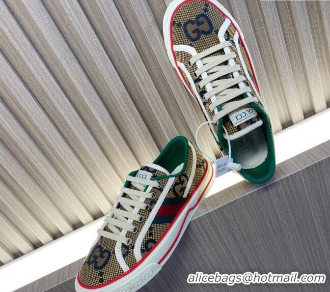 Purchase Gucci Tennis 1977 Maxi GG Canvas Low-top Sneakers Camel 605009