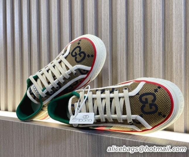 Purchase Gucci Tennis 1977 Maxi GG Canvas Low-top Sneakers Camel 605009