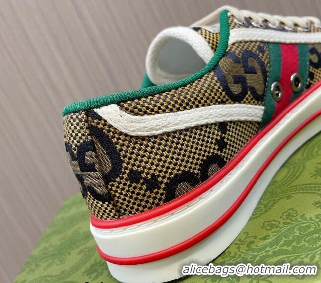 Purchase Gucci Tennis 1977 Maxi GG Canvas Low-top Sneakers Camel 605009