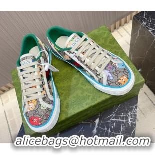 Perfect Gucci Tennis 1977 Animal Printed GG Canvas Low-top Sneakers 05010