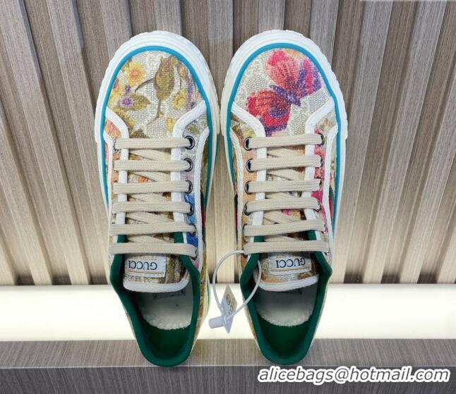 Super Quality Gucci Tennis 1977 Butterfly GG Canvas Low-top Sneakers 05011