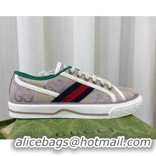 Good Looking Gucci Tennis 1977 Low-top Sneakers in Maxi GG Canvas Purple 05014