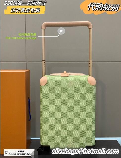 Buy Classic Louis Vuitton Horizon Luggage Travel Bag 55cm in Damier Giant Canvas 0622 Pistachio Green 2024